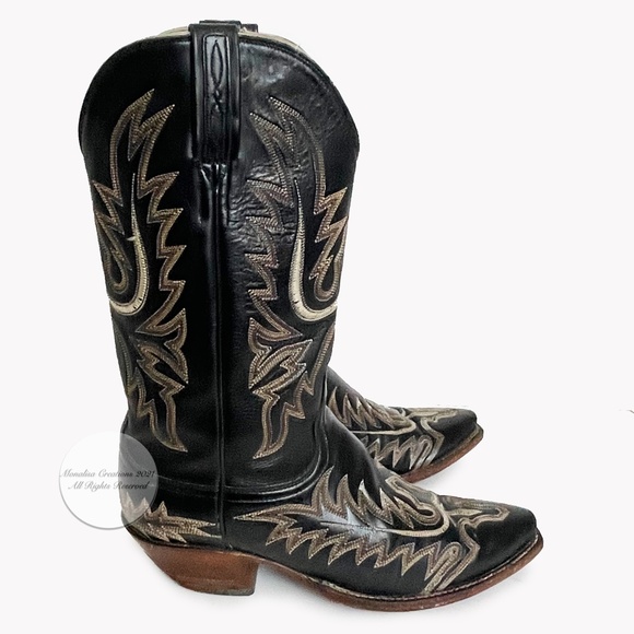 Lucchese Classics Handmade Boots Style L4552 7.5B Mayela Stitch Design - Picture 3 of 12